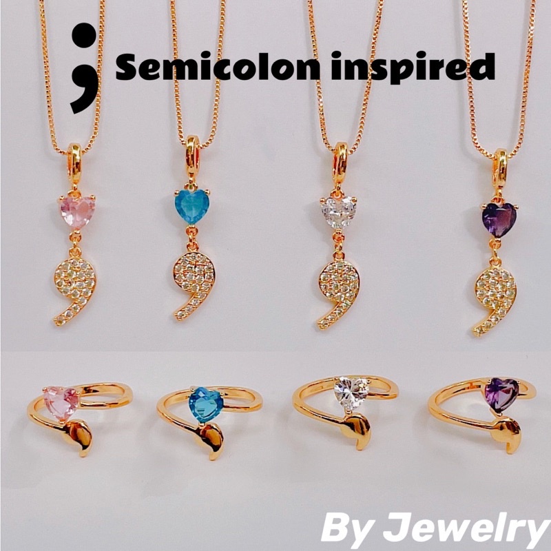 Shop semicolon necklace for Sale on Shopee Philippines
