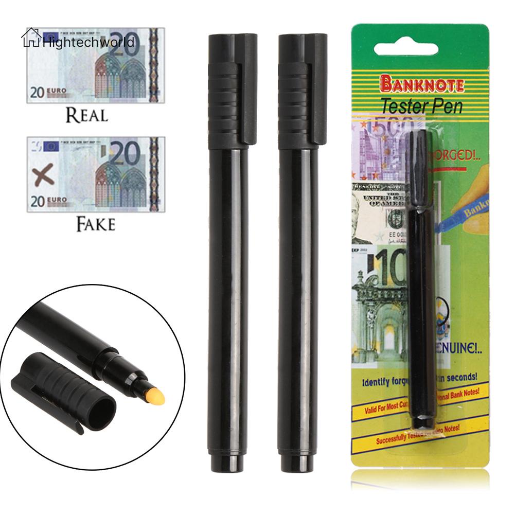 Hightechworld* 2 x Money Checker Counterfeit Detector Marker Fake ...