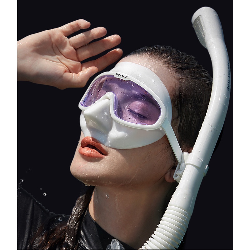 JUNHAIINS Low Volume Anti-fog Adult Youth Diving Mask Tempered Glass ...
