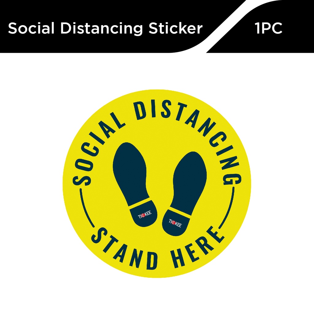 DSign 1 pc. Social Distancing #02 Floor Graphics Sticker Sign Sticker ...