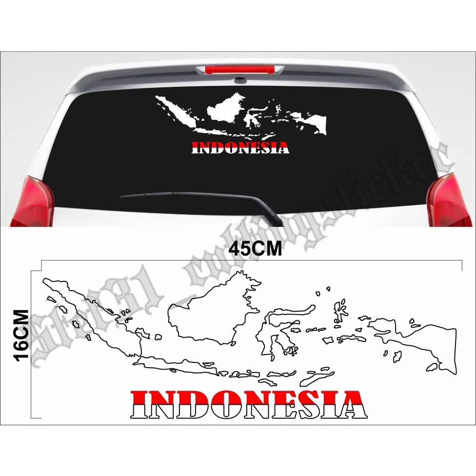 Cutting stickers with Indonesian map images, Indonesian map stickers ...