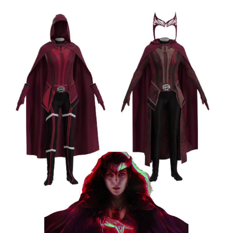 Adult Children Wanda Maximoff Battle Outfit Girls Superhero