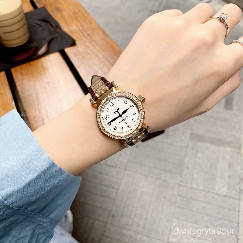 Women's coach discount watch leather band