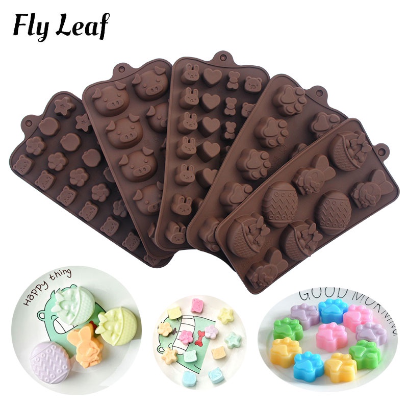 Fly Leaf 3D Animal Chocolate Mould DIY Jelly Pudding Gummy Candy Silicone  Mold Molds Cake Baking Tool