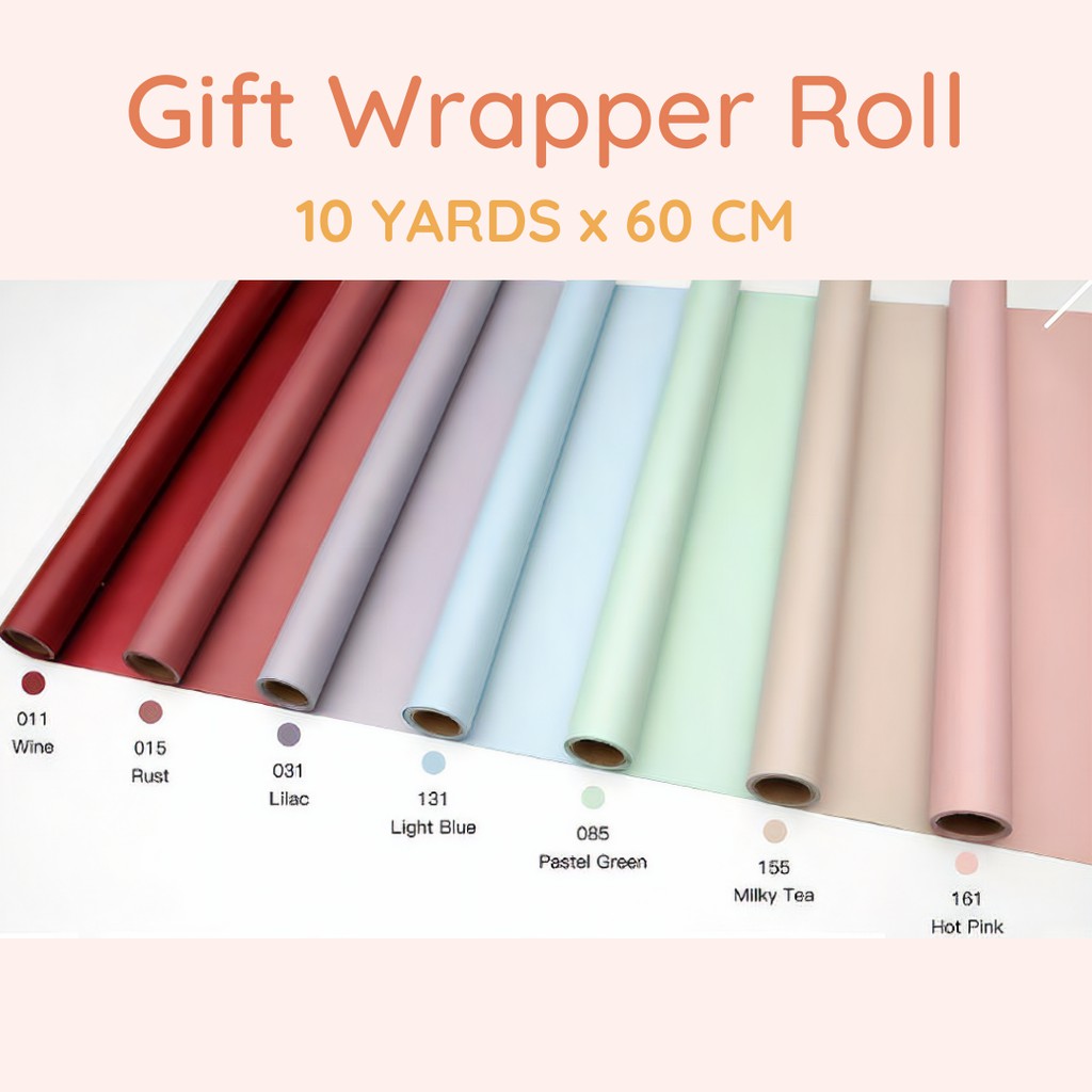 10 Yards Korean Style Solid Color Kraft Paper Roll for Bouquets