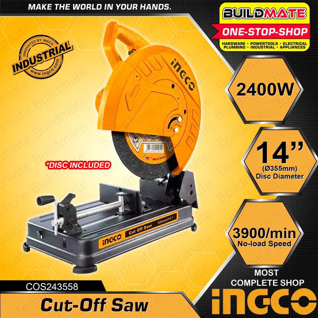 Buildmate x INGCO Cut-Off Chop Saw Machine Heavy Duty 14