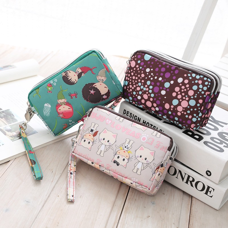 Mobile phone coin purse with mini canvas bag in hand Shopee