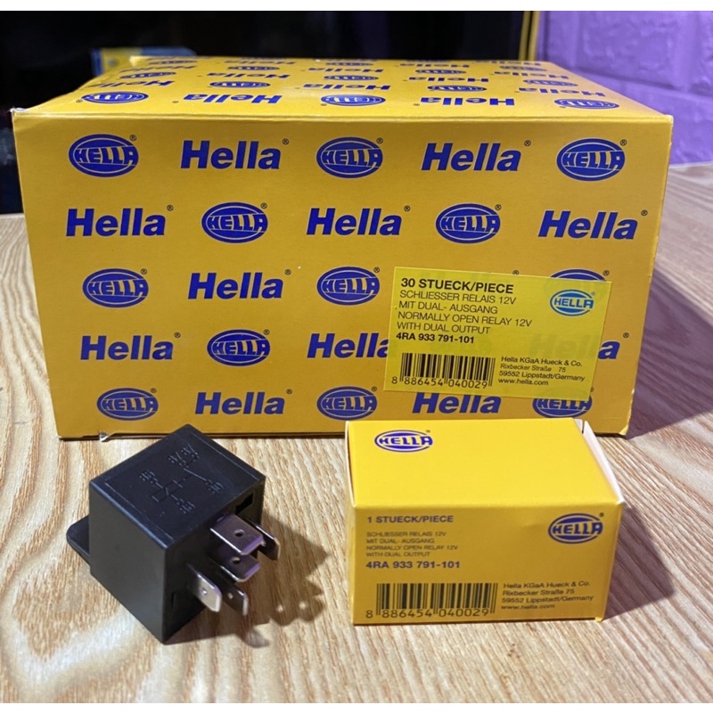 HELLA Relay 12V Dual Output / 5PIN / 4RA 933 791101 Shopee Philippines
