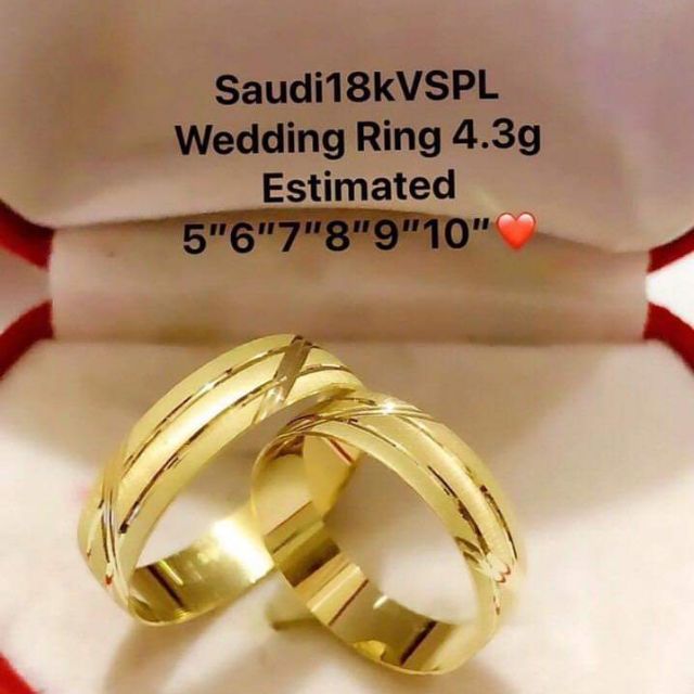 18k saudi gold online wedding ring price