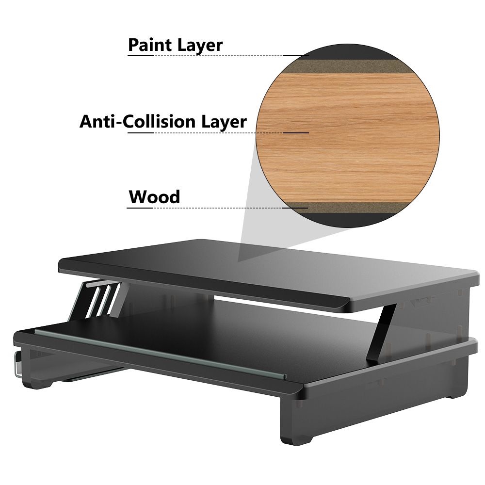 Mono Dsign Twin Deck Monitor Stand Black Shopee Philippines