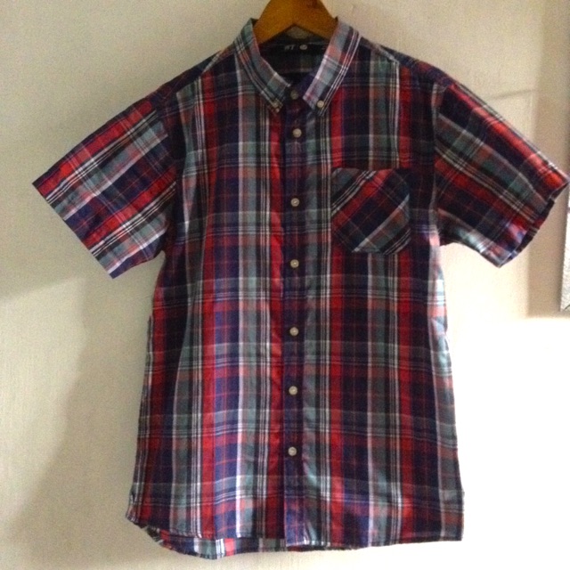 Checkered polo shop shirt