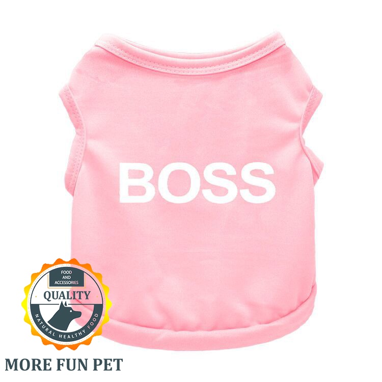 Dog Clothes BOSS Pet Dog Cotton Clothes Cute Dog Costume Vest Clothing ...