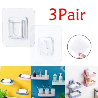 10 Pairs Double-Sided Adhesive Wall Hooks Hanger Strong