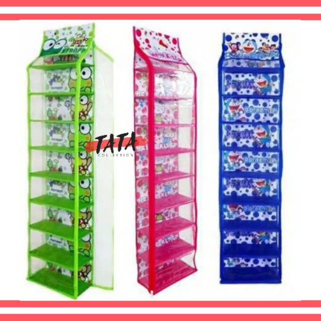Shoe RACK TATA - Hanging Shoe Rack Zippered Shoe Hanging Rack Character ...