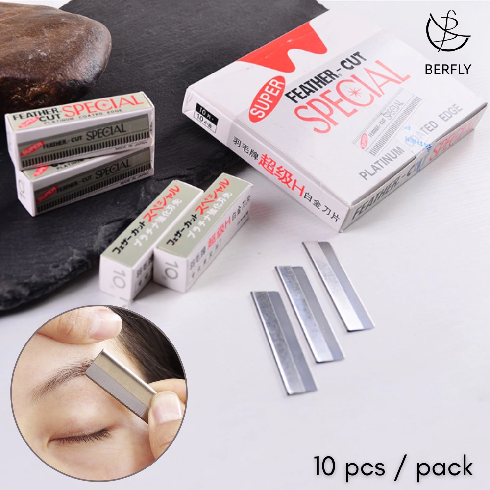 Berfly | 10 pcs Eyebrow Blade /Blade Razor Trimmer/ Shaver Lots Eyebrow ...