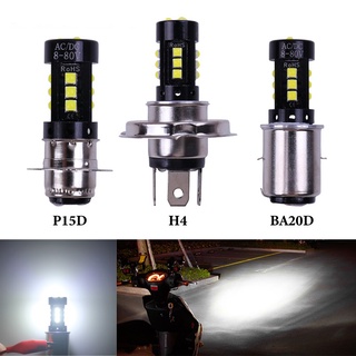 1 x 6V AC BA20D H6 LED Motorcycle Headlight Bulb High Low Beam Motobike  Scooter