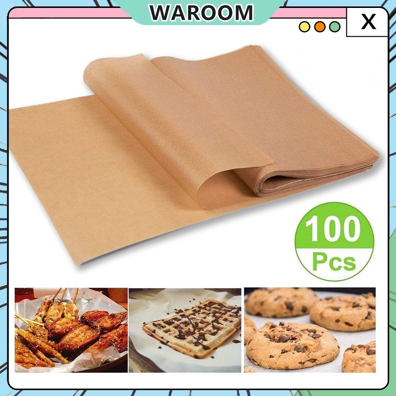 100Pcs Baking Parchment Paper Non-Stick Unbleached Paper Oil Absorption ...