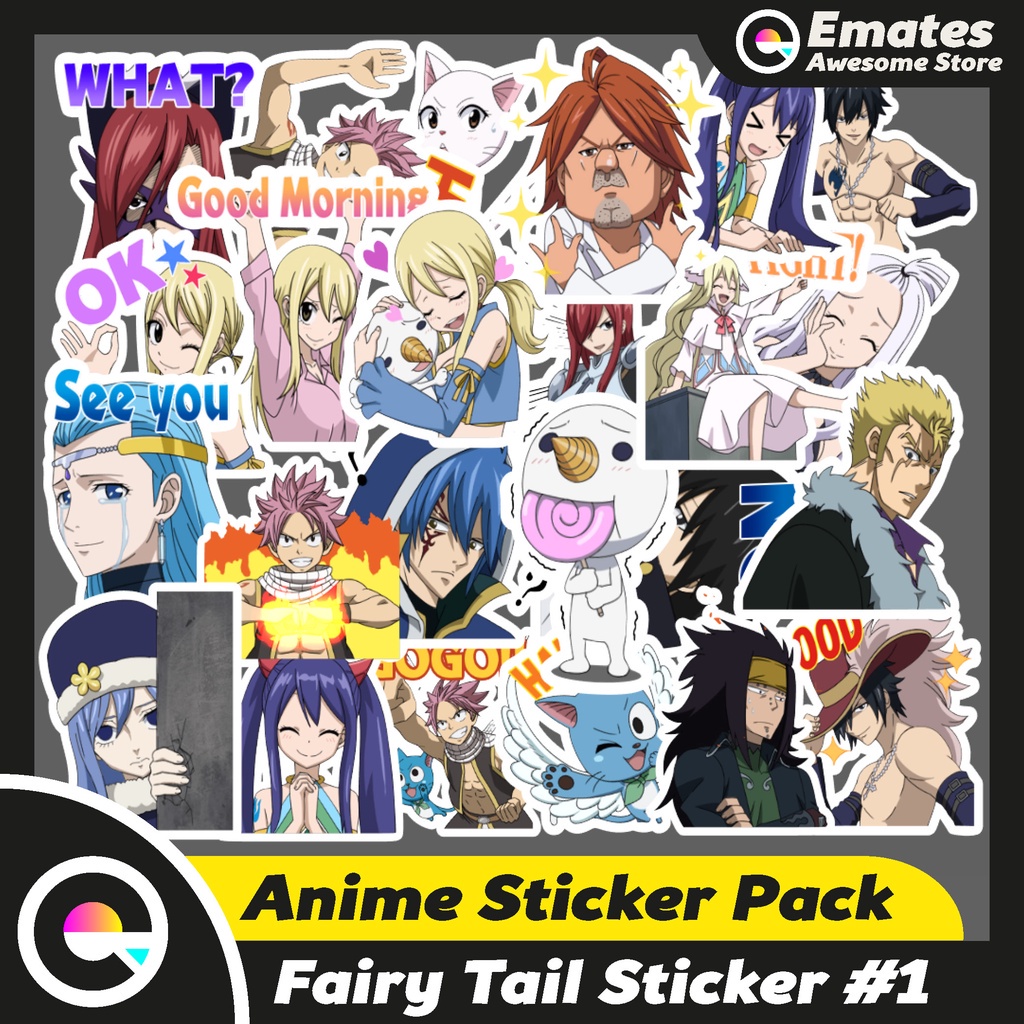 (24 Pcs) anime Fairy Tail 1 sticker anime Animation sticker aesthetic ...