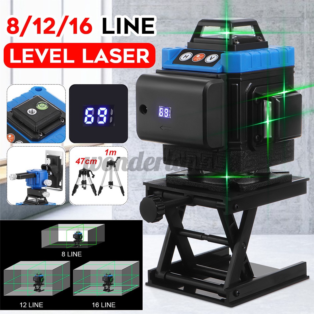 16 / 12 / 8 line laser level digital self leveling 360 ° rotary ...