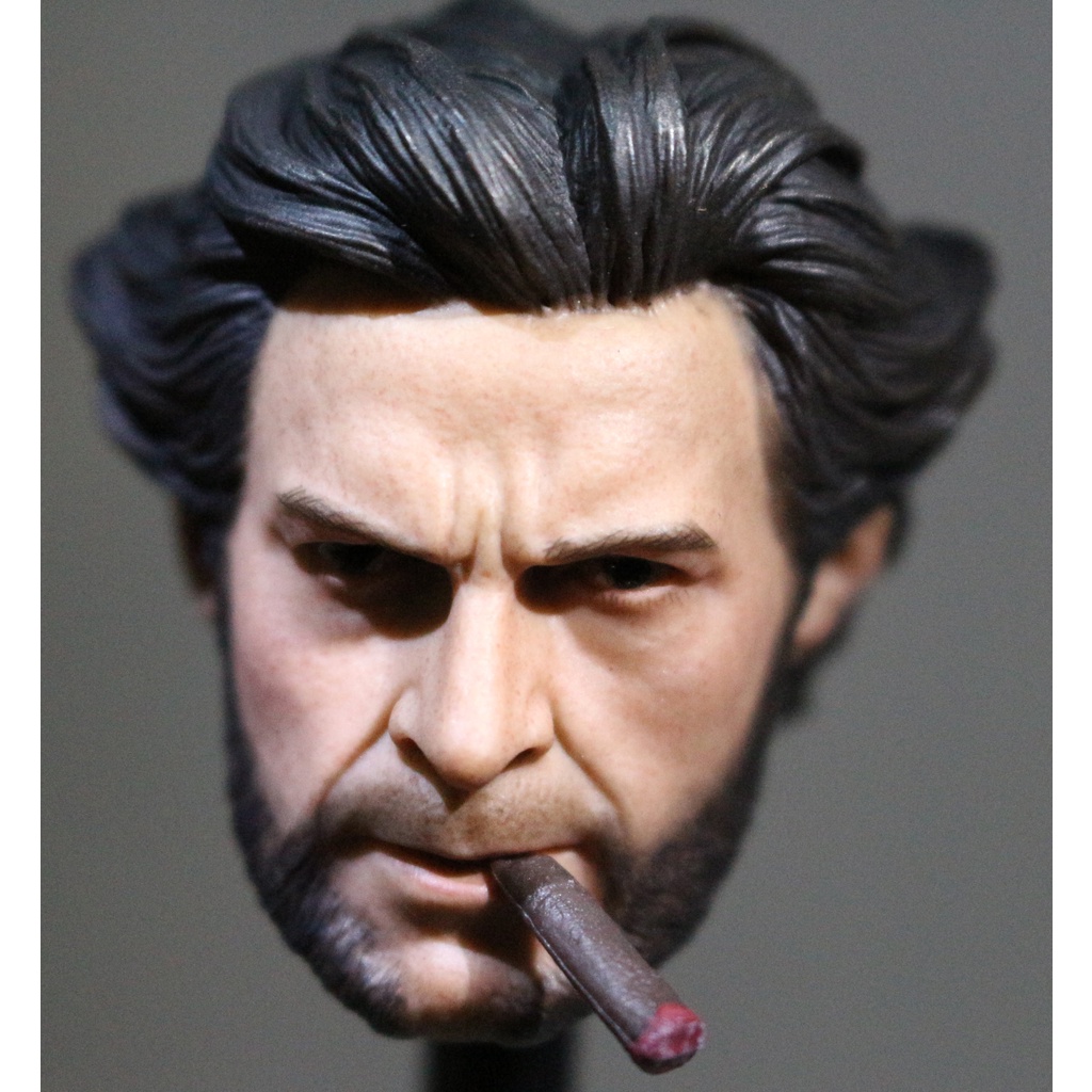 1/6 Wolverine Head Sculpt LOGAN And Send Cigar For 12