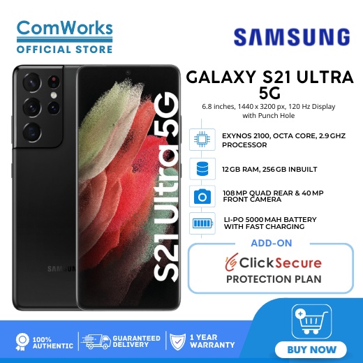 ComWorks Official Store Samsung Galaxy S21 Ultra 5G 256GB / 12GB