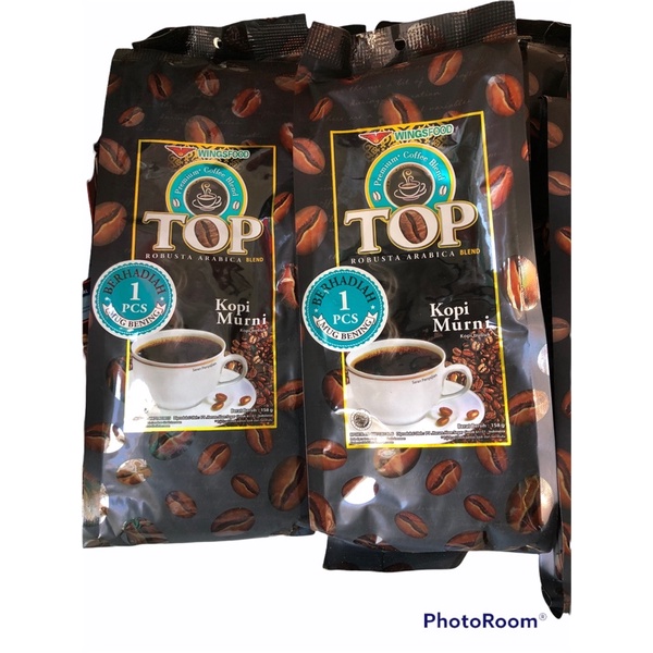 Top Coffee Powder Coffee Free Coffee 1 Glass Beautiful 158gram | Shopee ...
