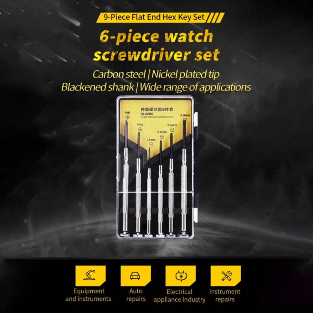 Deli Tools 6Pcs Precision Mini Screwdriver Set Hand Tools | Shopee ...
