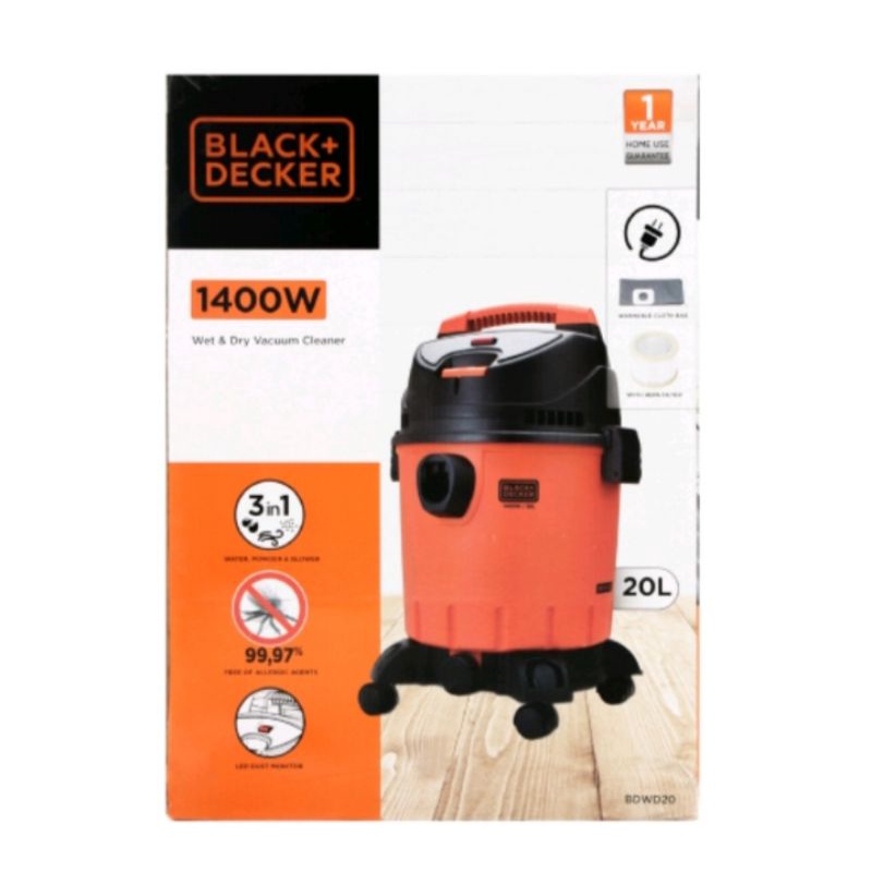 Black and Decker Wet and Dry Vacuum Cleaner 20 Liters Shopee