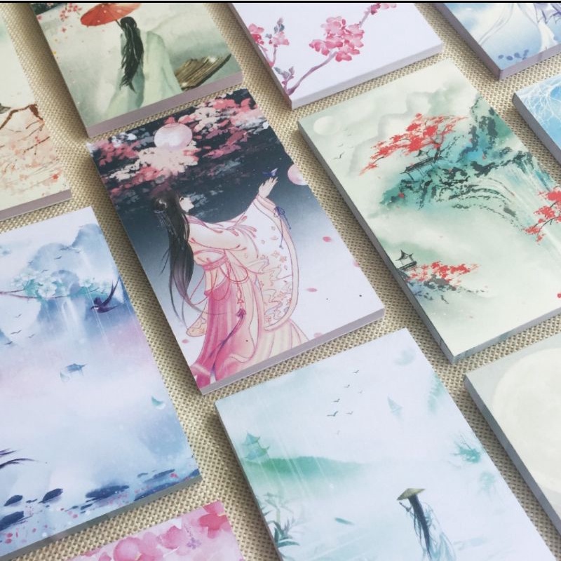 Classical Retro Note Book Chinese Style Tearable Memo Pad | Shopee ...