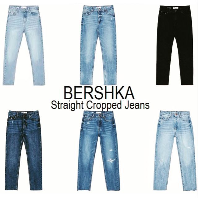 Bershka jeans best sale straight cropped