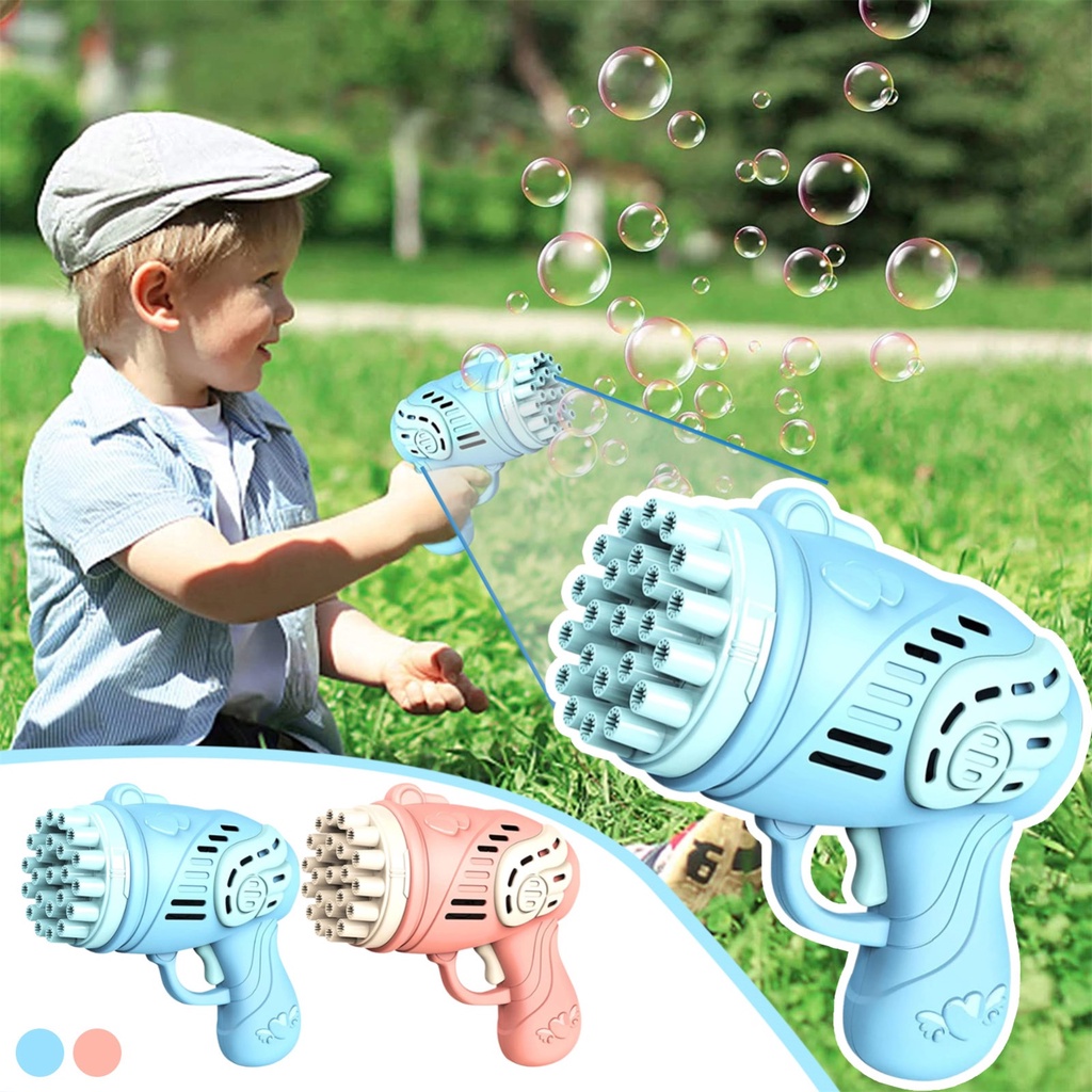 New 23 Holes Gatling Bubble Guns For Kid Electric Automatic Bubble ...