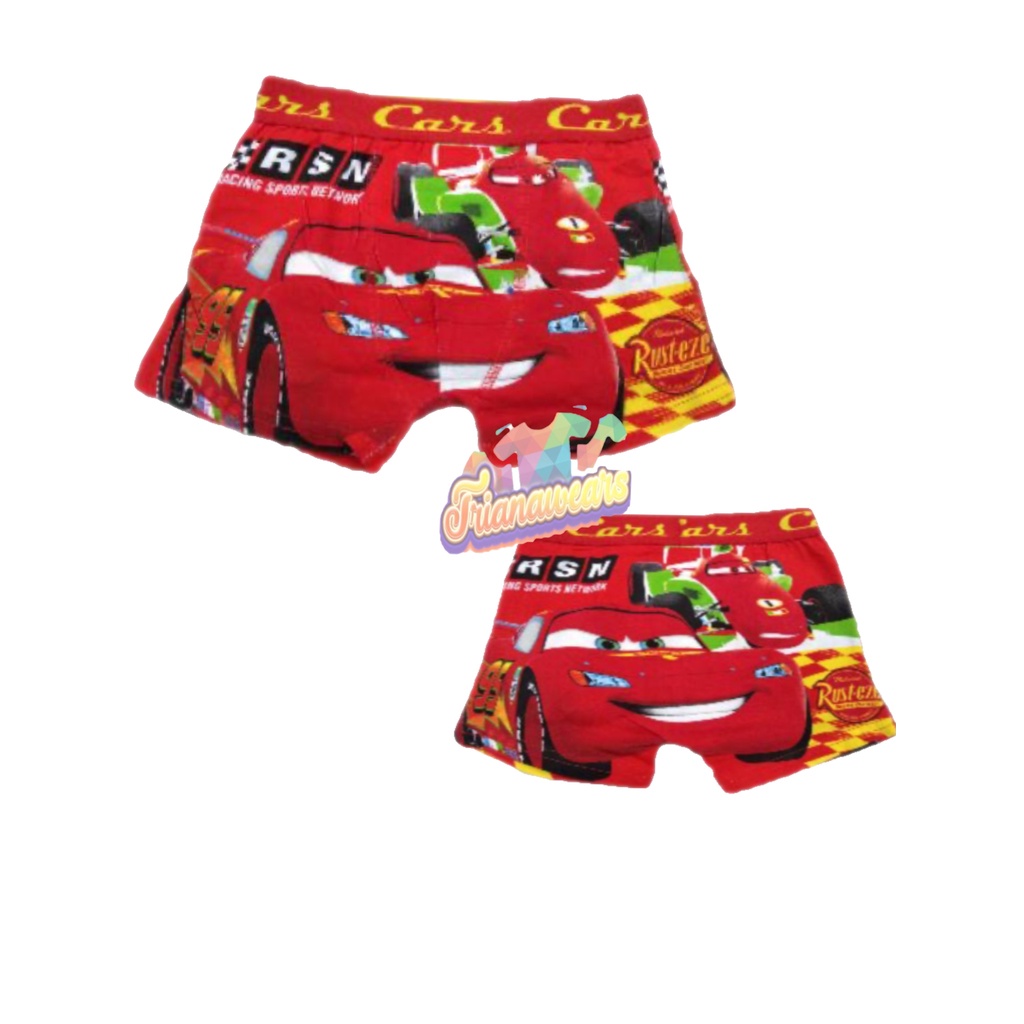 Trianawears Kids Boxer The Cars Lightning McQueen Character Boxer Brief  Cotton Trunks Boys Short