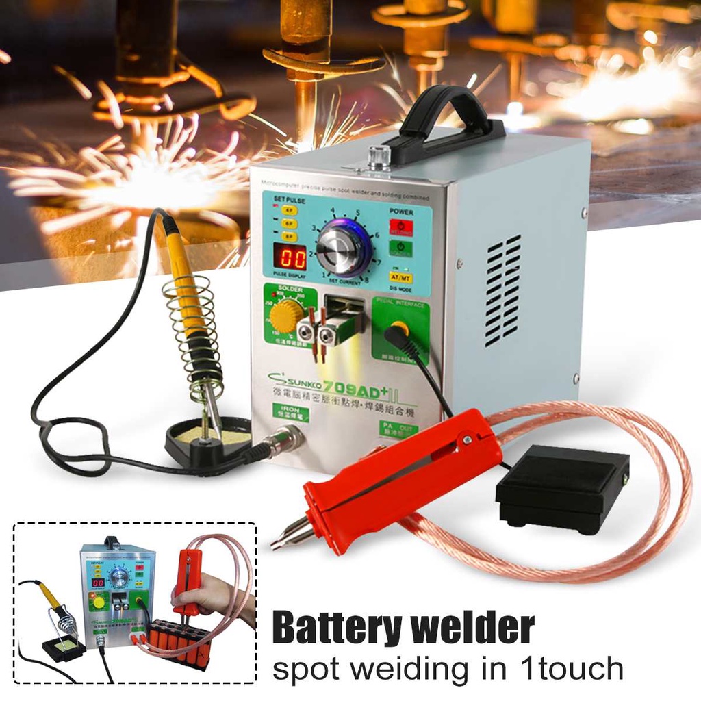 SUNKKO 709AD+ Spot Welder 3.2KW Automatic Pulse 18650 Battery Pack Spot ...