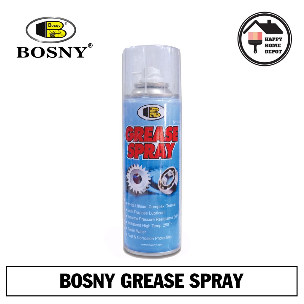 BOSNY GREASE SPRAY MULTIPURPOSE LUBRICANT 200cc B115 Shopee Philippines