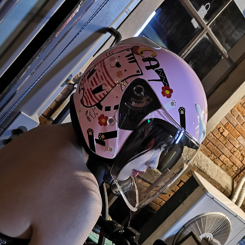 AIS Helmet Electric Car Motorcycle Women s Cute Korean Battery Car Half Helmet Small Head Gray Men s All Season Shopee Philippines