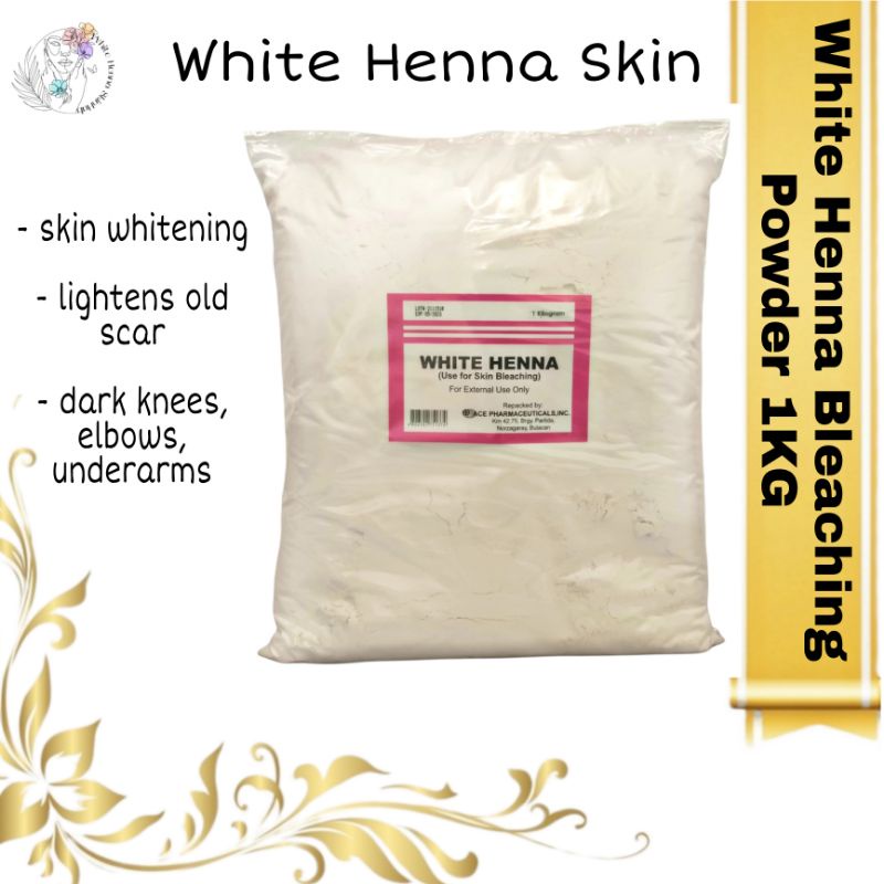 White Henna Skin Bleaching Powder 1KG Whitening Powder | Shopee Philippines