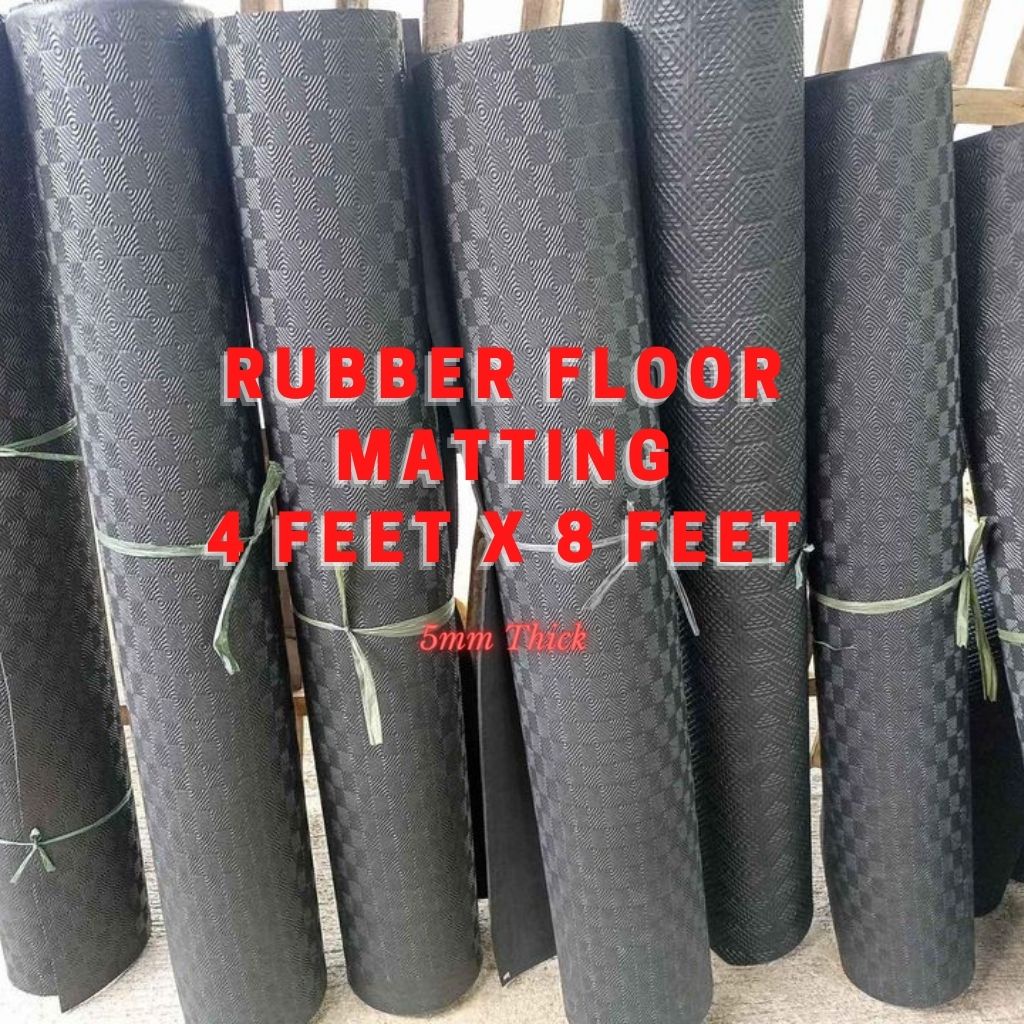 Rubber Floor Matting AntiSlip 4 feet x 8 feet cut water resistant