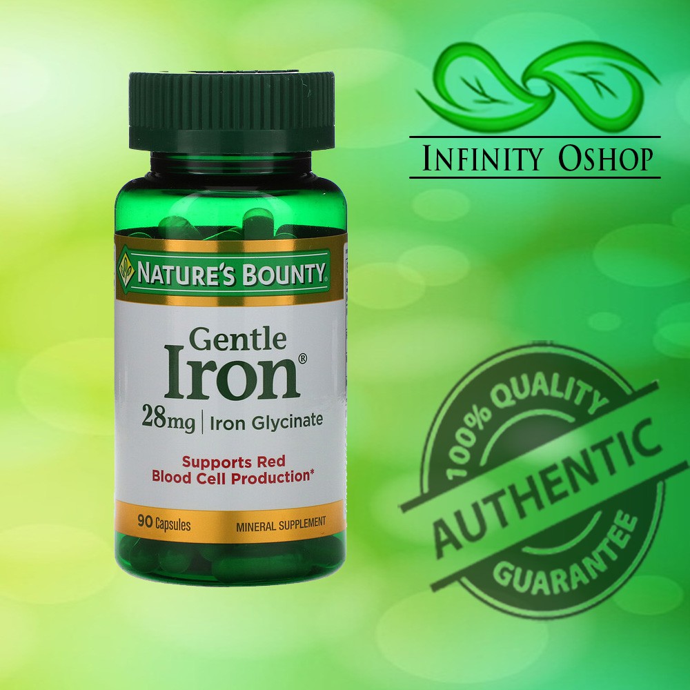 Nature's Bounty, Gentle Iron, 28 mg, 90 Capsules Shopee Philippines