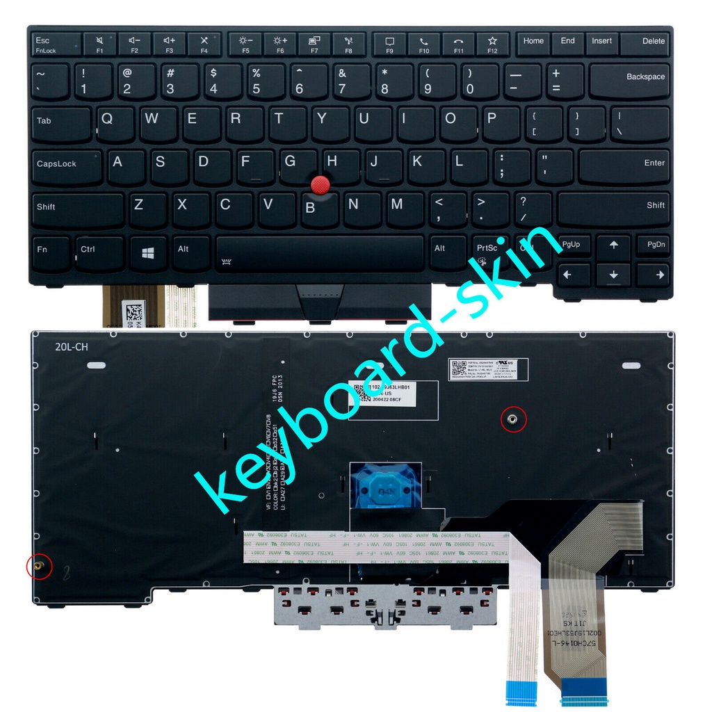 New US keyboard with-backlit for lenovo IBM Thinkpad L14,L14 gen 1,L14 ...