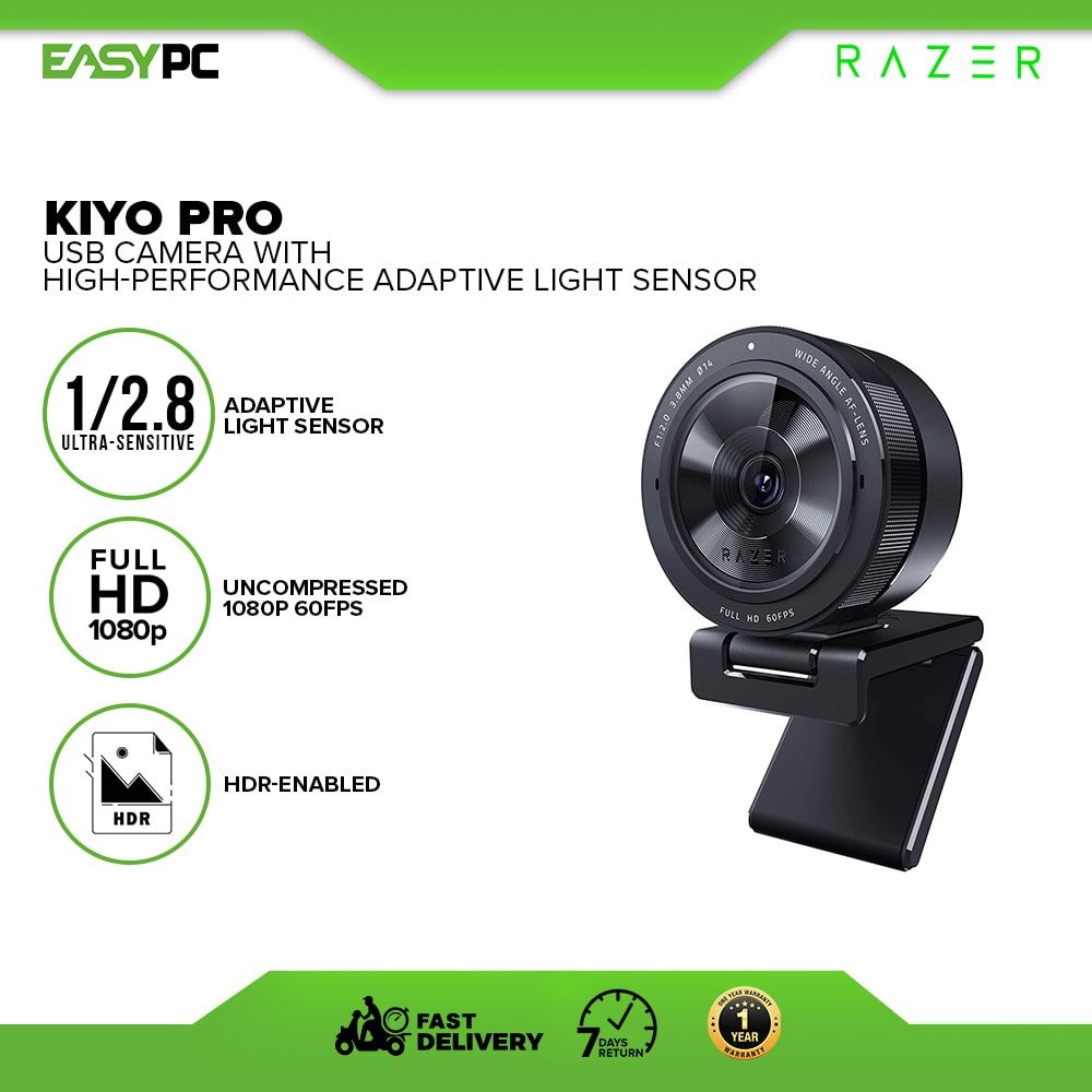 Razer Kiyo Pro USB Camera with High-Performance Adaptive Light Sensor ...