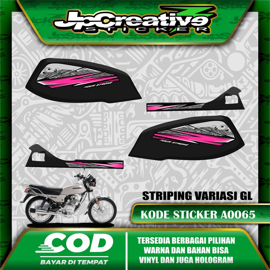 GL STICKER FLOWER RACING MOTIF BONUS LAMINATED | Shopee Philippines