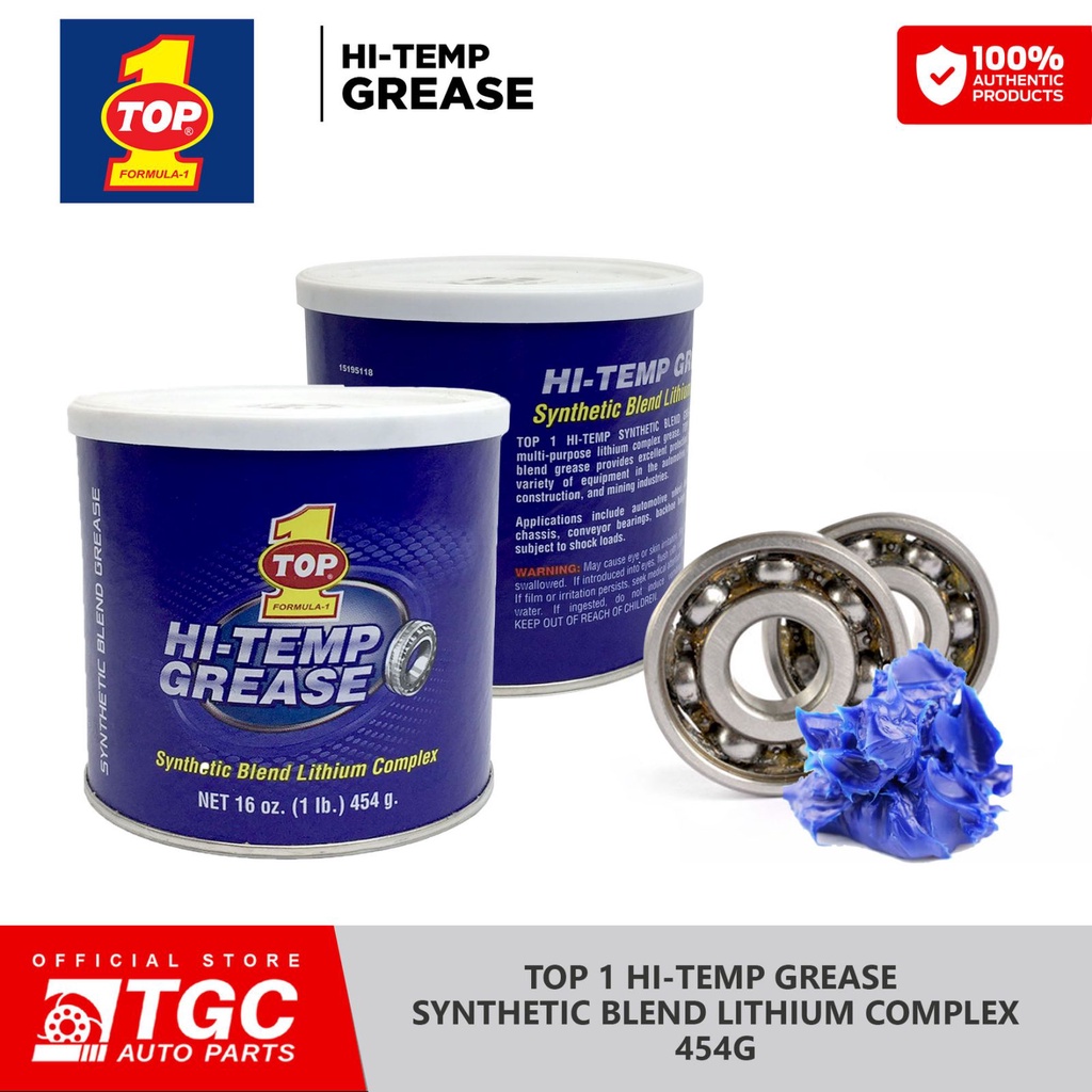 Top 1 High Temp Grease Synthetic Blend Lithium Complex HiTemp 454g