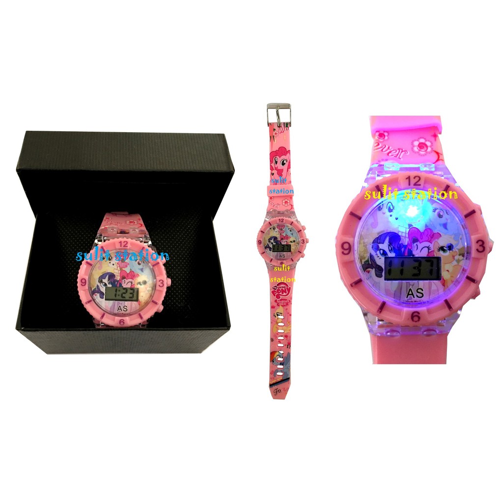 MLP MY LITTLE PONY UNICORN GLOW LED LIGHT GIRLS FASHION DIGITAL KIDS WATCH  watches | Shopee Philippines