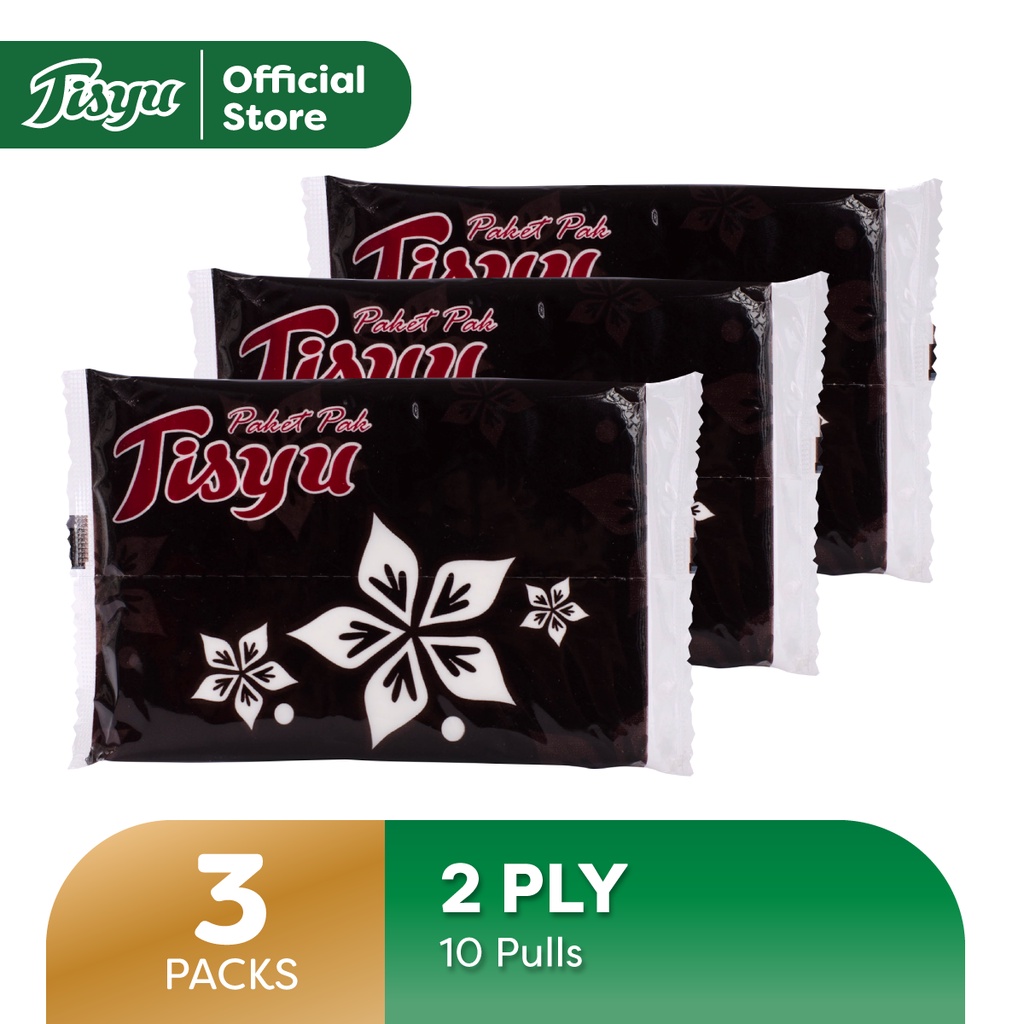 Tisyu Paket Pak Facial Tissue Flower Design (3 Packs) Shopee