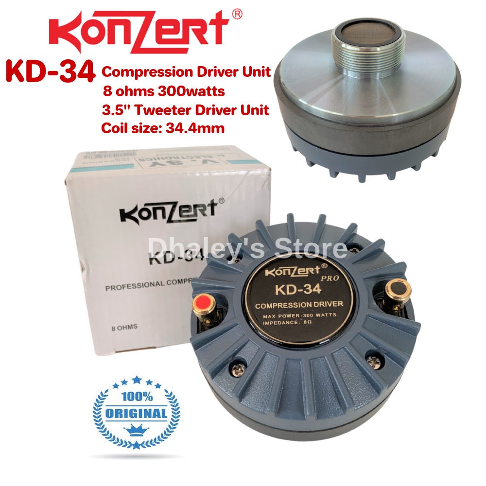 Original Konzert KD-34MK2 Compression Driver Unit 8ohms 300watts Sold ...
