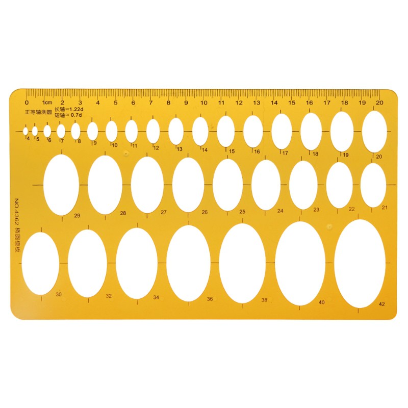 Ellipse Oval Template Geometry College Math Measuring Tool Stencil ...