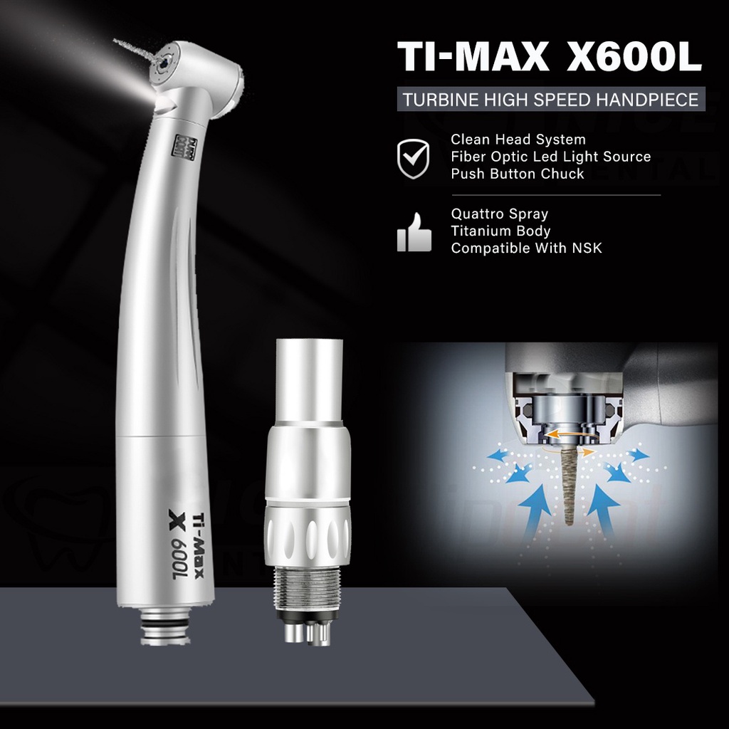 Electric High Speed Turbine Nsk Dental Handpiece Kit Ti Max X600l With