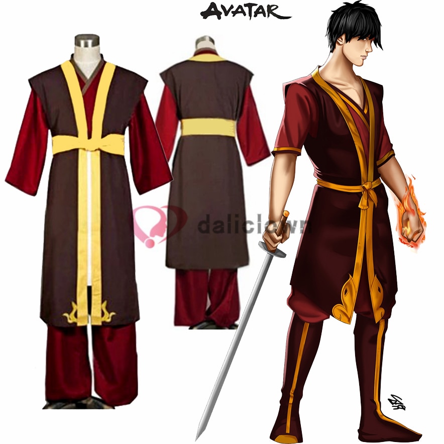 Avatar The Last Airbender Prince Zuko Cosplay Costume Anime Uniform Halloween Party Custom Made