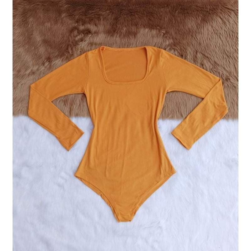 YANA - Longsleeves Squareneck Bodysuit w/snap buttons (small to XXL ...