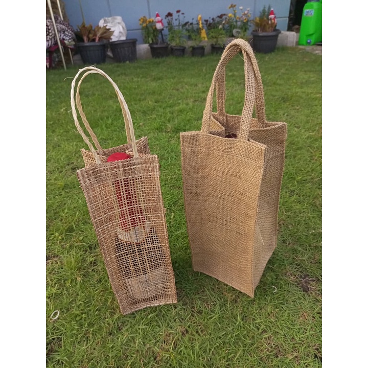 Wine Bag Abaca Jute Sinamay Burlap Made native bag abaca sinamay